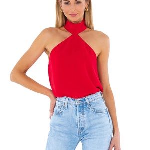 Amanda Uprichard Queens Top in Red Size Small